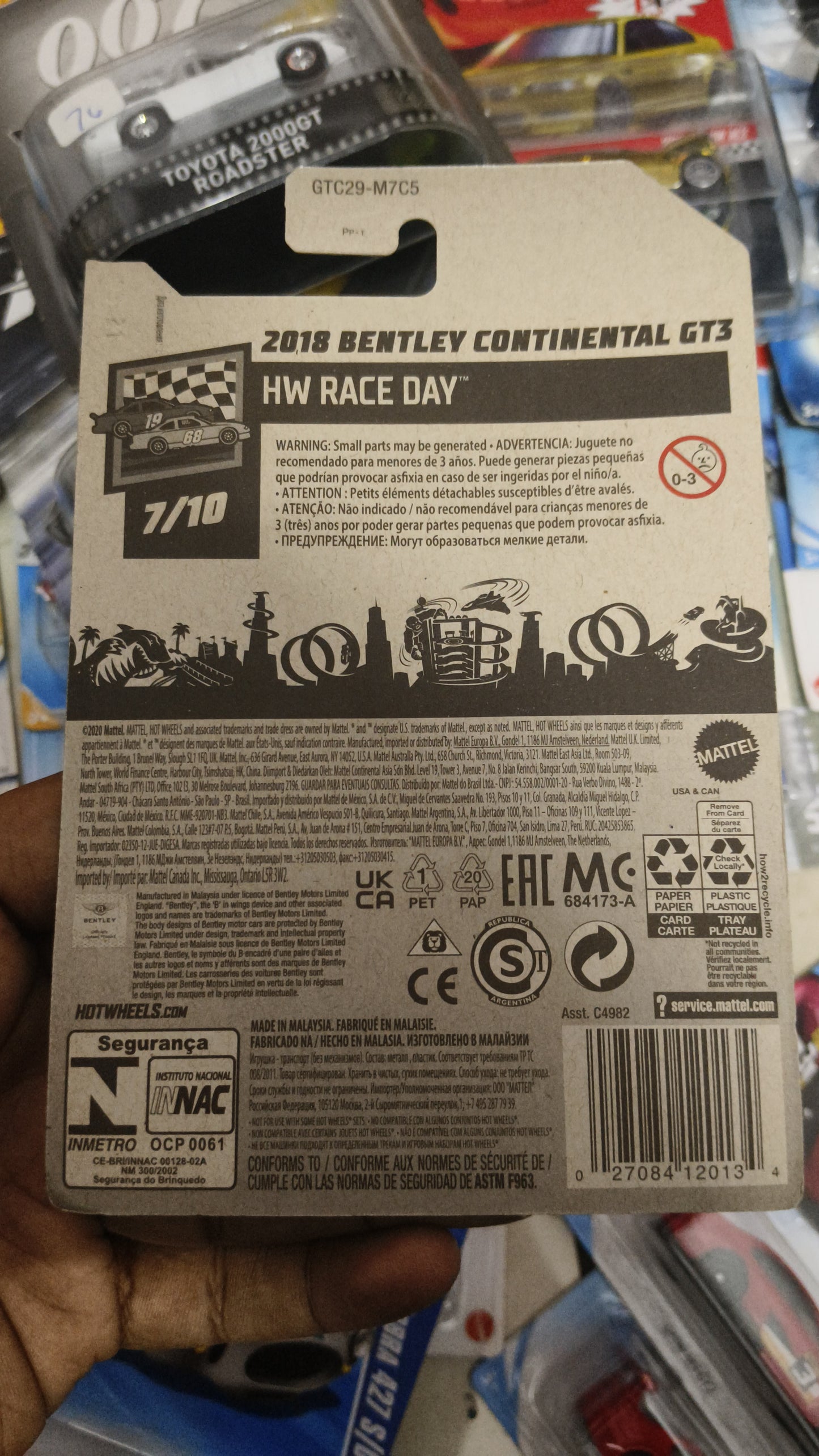 Hot Wheels 2018 Bentley Continental GT3 Hotwheels Mainline's (Imported)