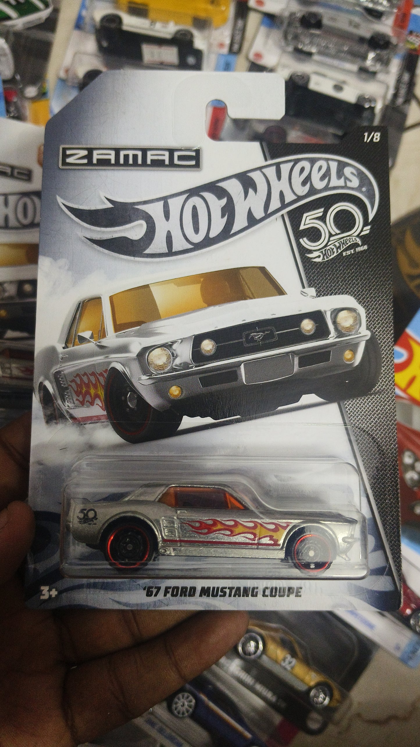 Hot Wheels 67 Ford Mustang Coupe (Zamac) - Harla Hotwheels Diecast