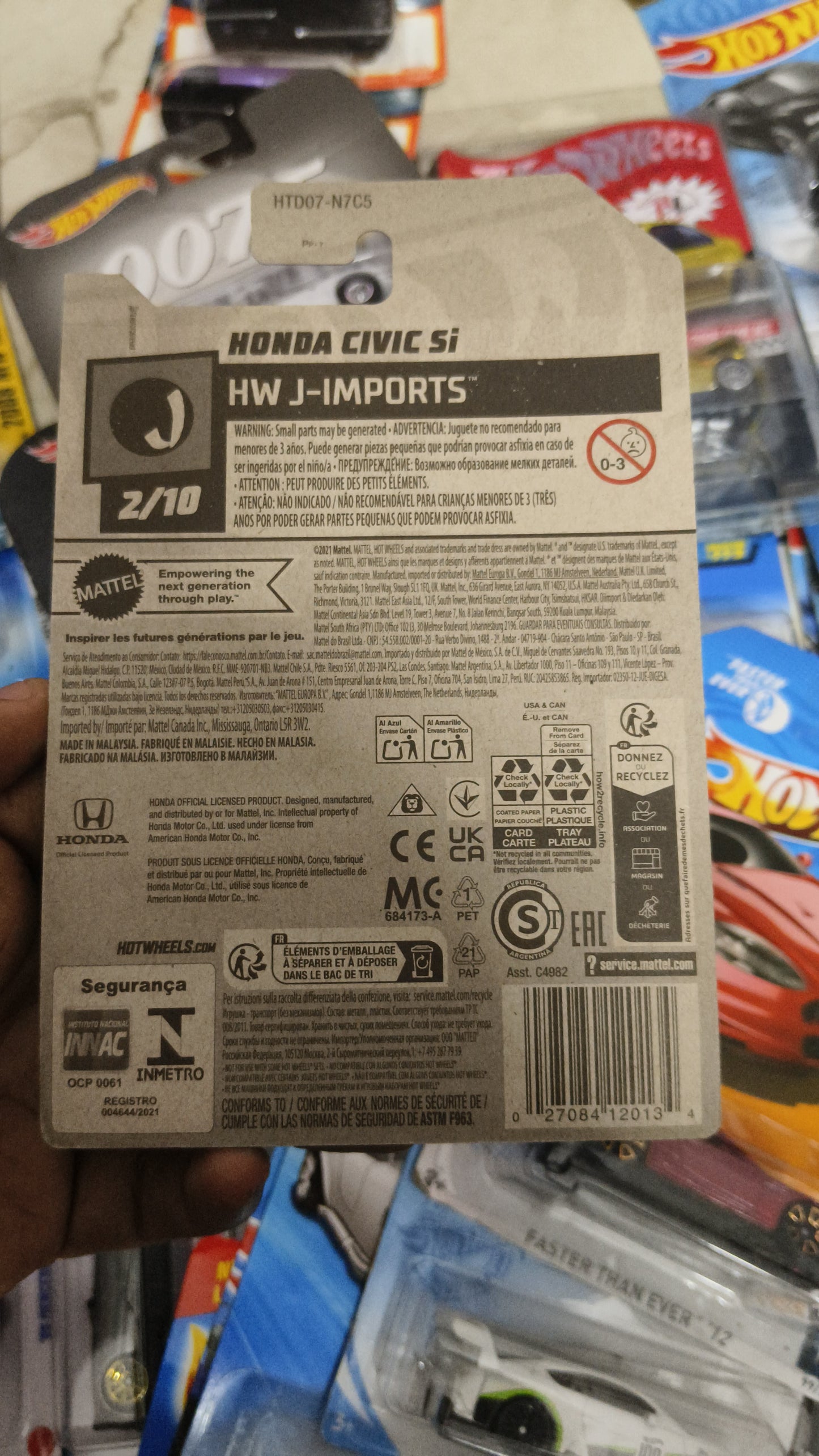 Hot Wheels HONDA CIVIC SI Hotwheels Mainline's (Imported)