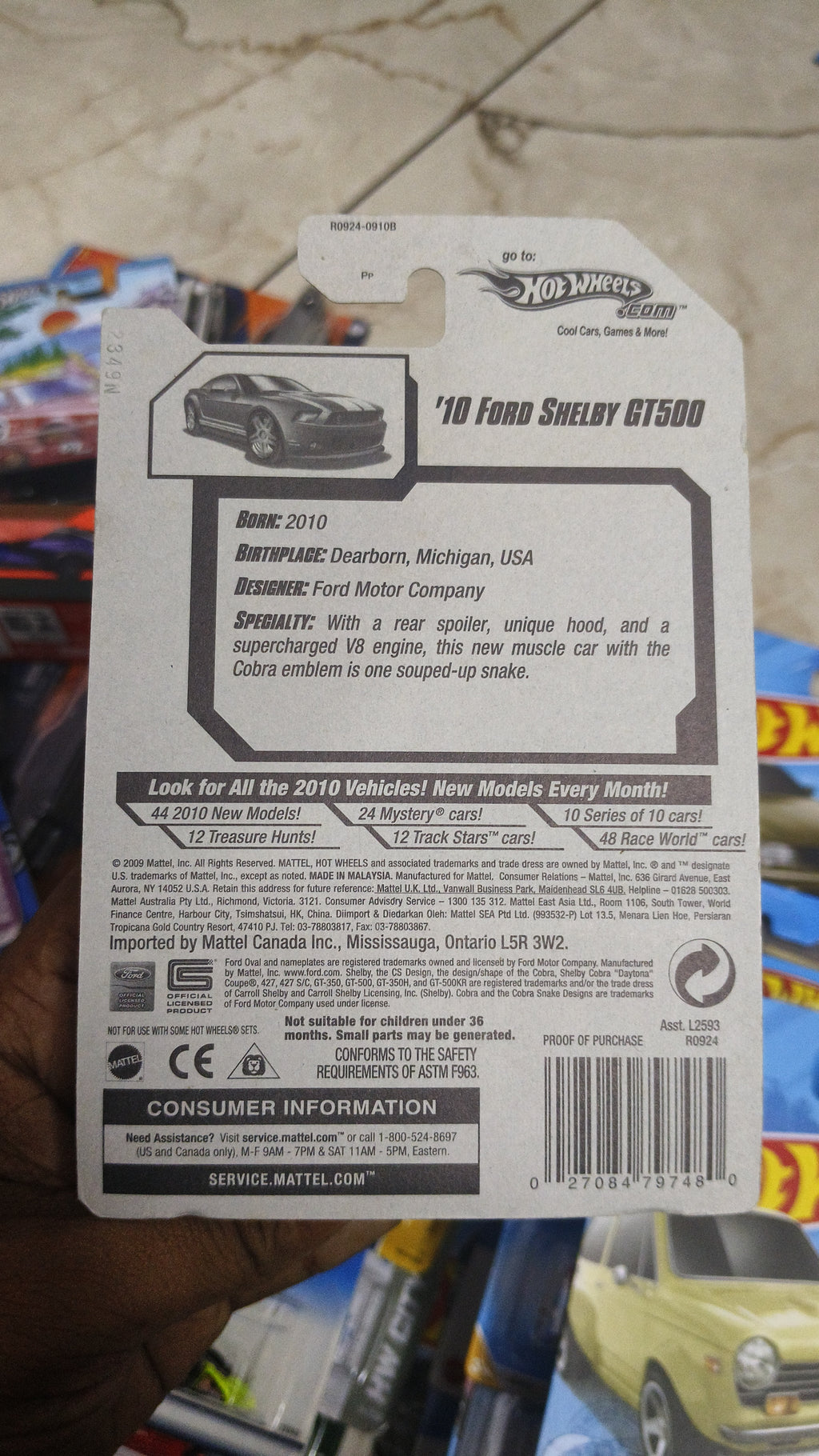 Hot Wheels 10 Ford Shelby GT500 - Harla Hotwheels Diecast 