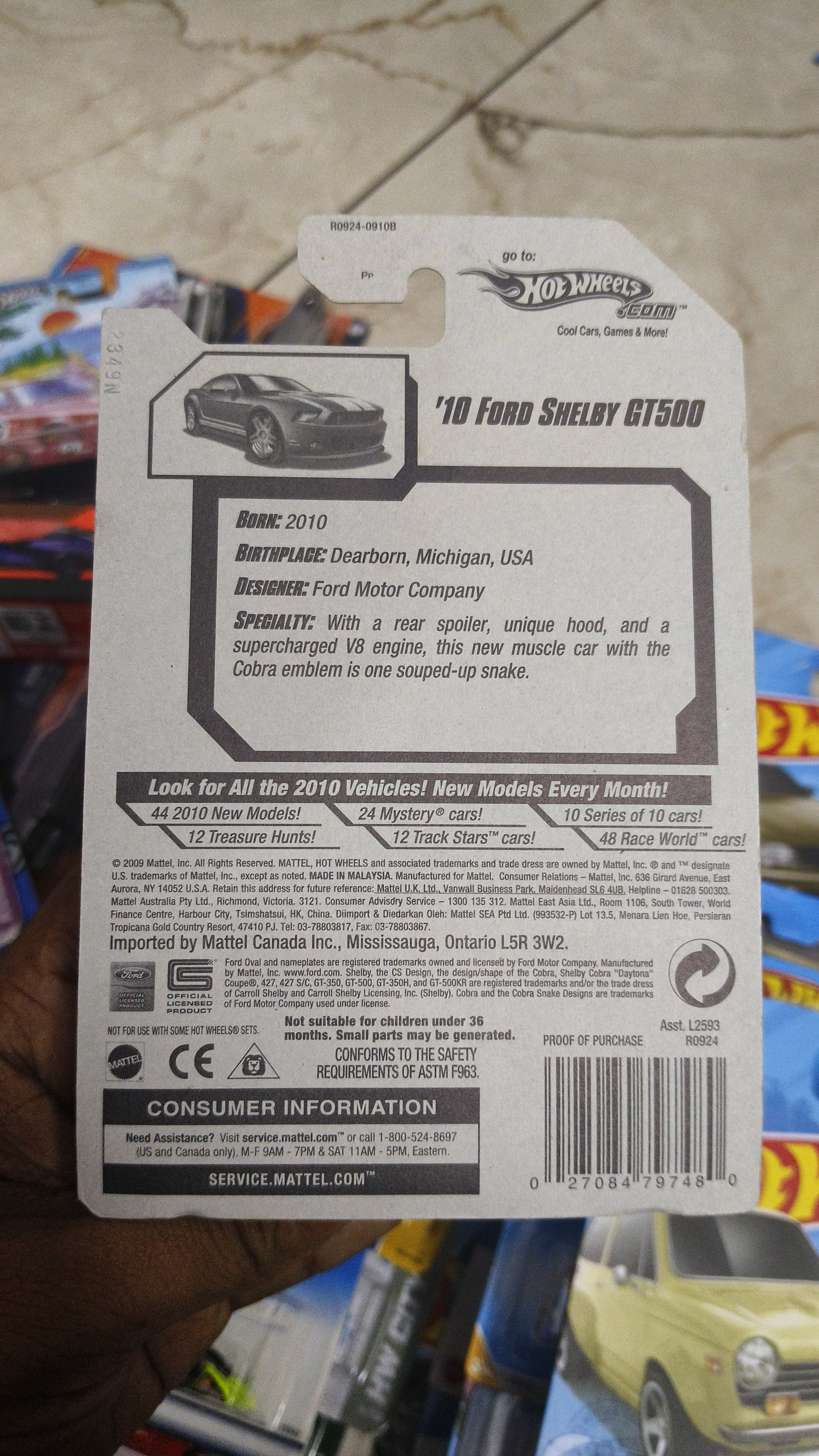 Hot Wheels 10 Ford Shelby GT500 - Harla Hotwheels Diecast 