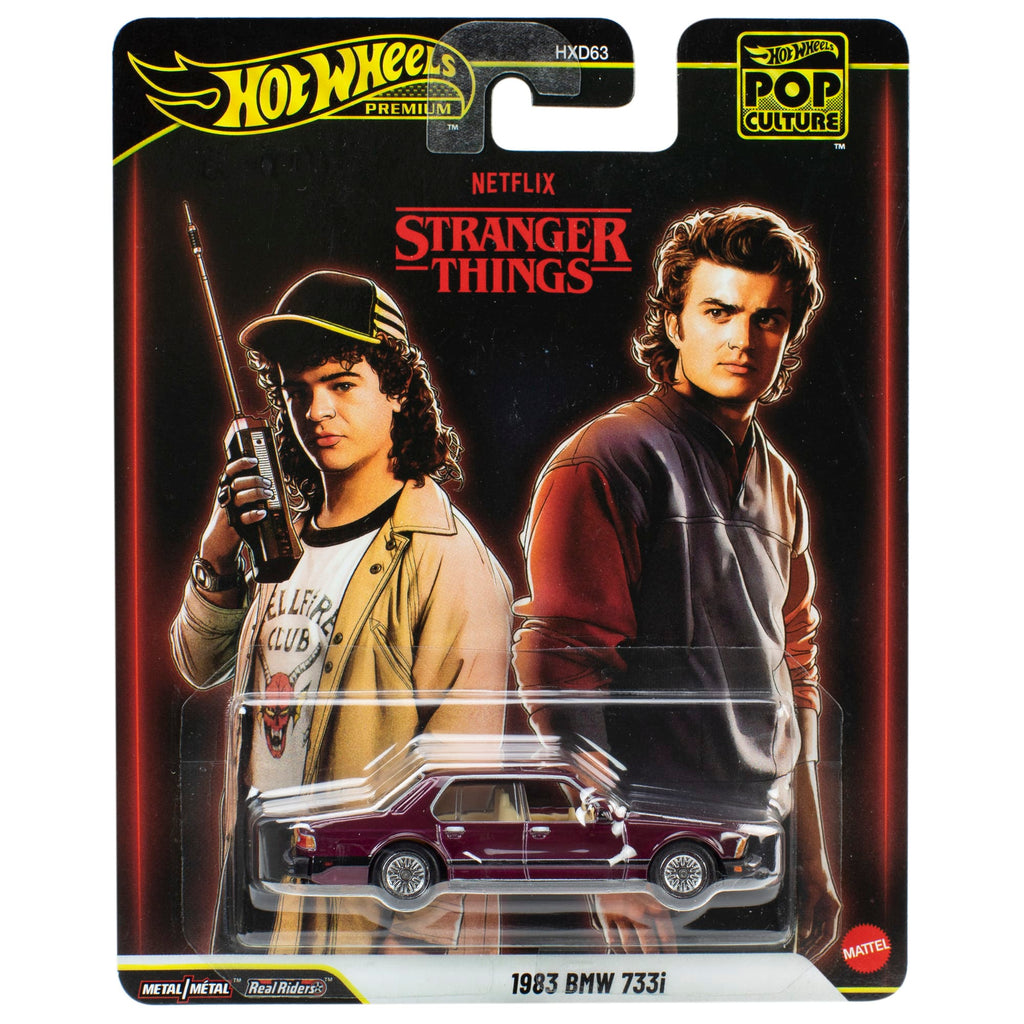 Hot Wheels Premium Pop Culture Stranger Things 1983 BMW 733i-USA Imports - Harla Hotwheels Diecast 