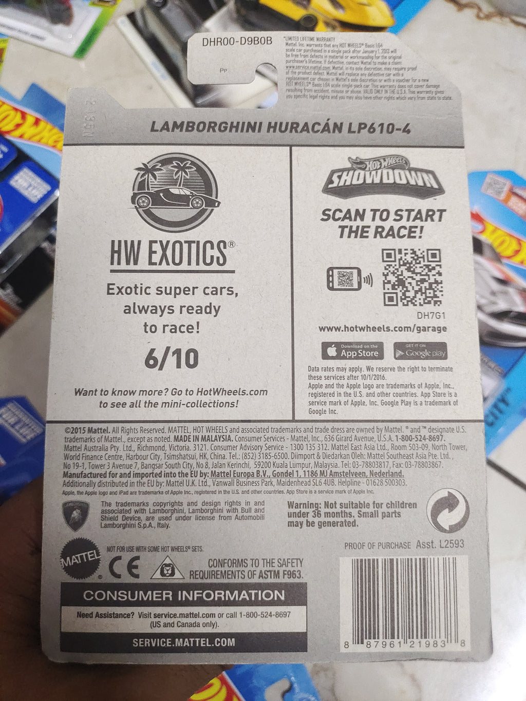 Hot Wheels Lamborghini Hurcan LP 610-4 (Imported card) - Harla Hotwheels Diecast 