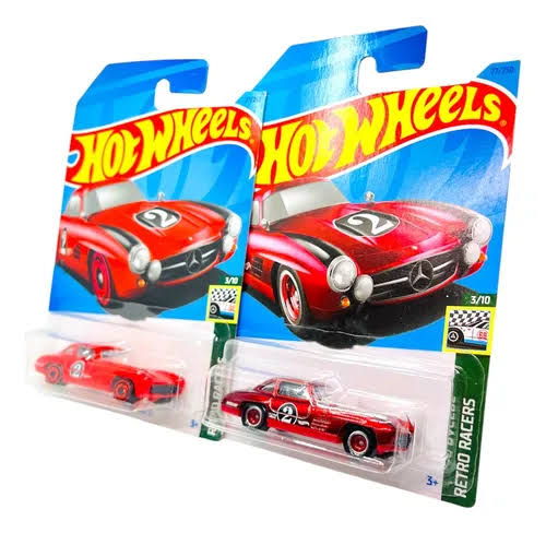 Hot Wheels Mercedes-Benz 300 SL STH (With Protector)+Normal Card - Harla Hotwheels Diecast 