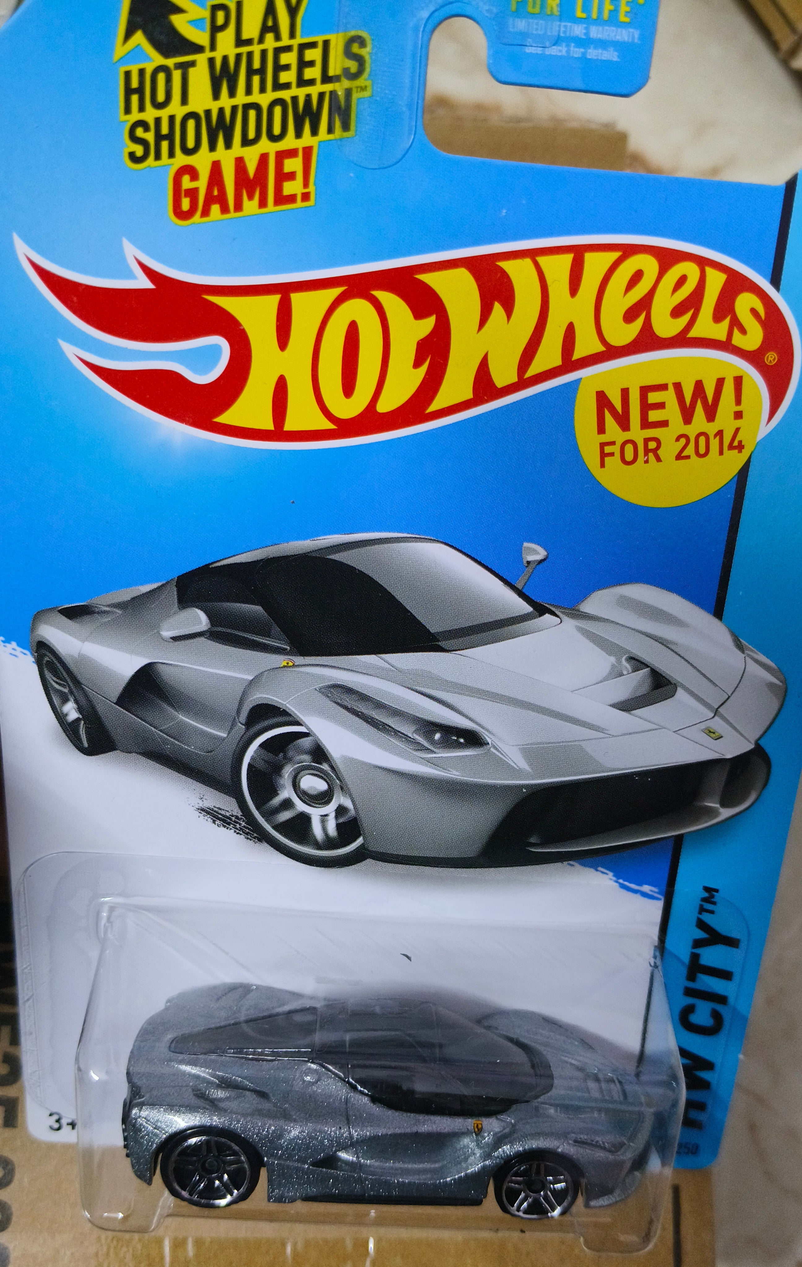Hot Wheels LaFerrari Silver HW CITY (Imported card) Comes with Premium protector - Harla Hotwheels Diecast 