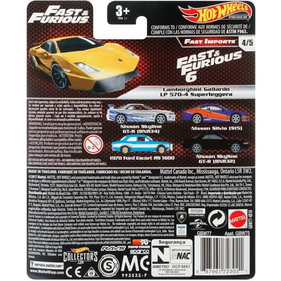 Hot Wheels Fast & Furious Lamborghini Gallardo LP570-4 Superleggera - Harla Hotwheels Diecast 