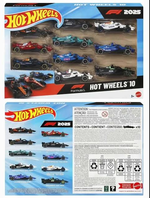 (Pre-order) Hot Wheels Formula 1 10 Packs Imported check description for details - Harla Hotwheels Diecast 