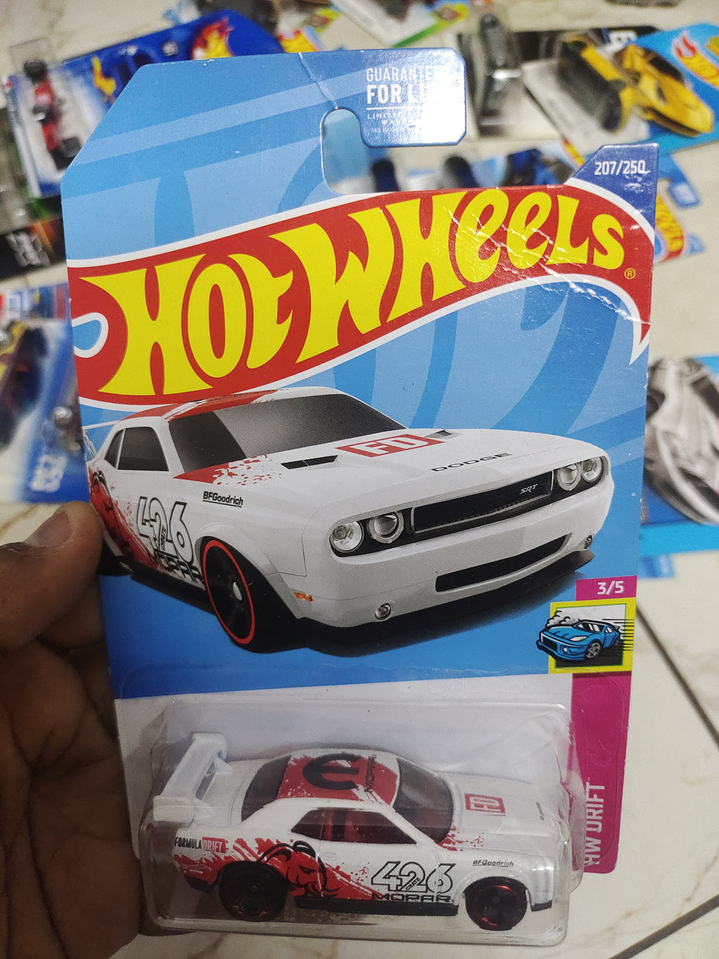 Hot Wheels Dodge Challenger Drift Car check card condition in pics (Usa imports) - Harla Hotwheels Diecast 