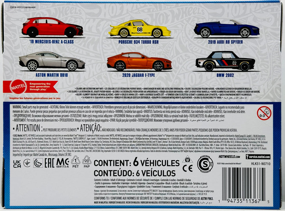 Hot Wheels Imported Euro 6 Pack (Pre-order)