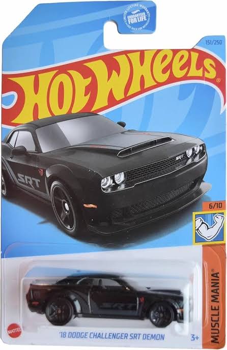 Hot Wheels Dodge Challenger SRT Demon - Black 2023 - Harla Hotwheels Diecast 