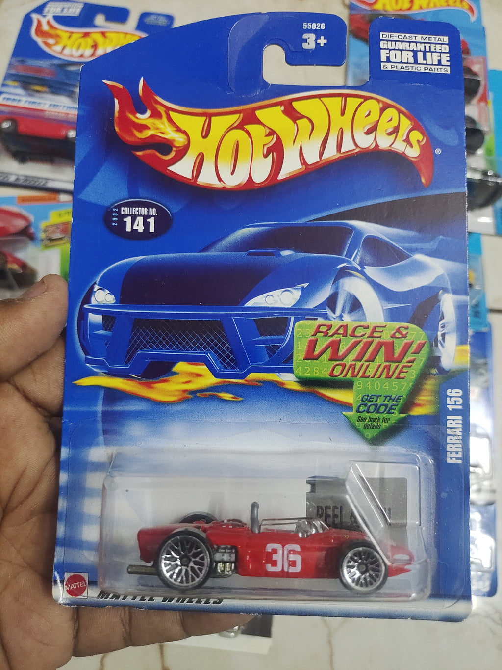 Hot Wheels Ferrari 156 2001 Year Card - Harla Hotwheels Diecast 