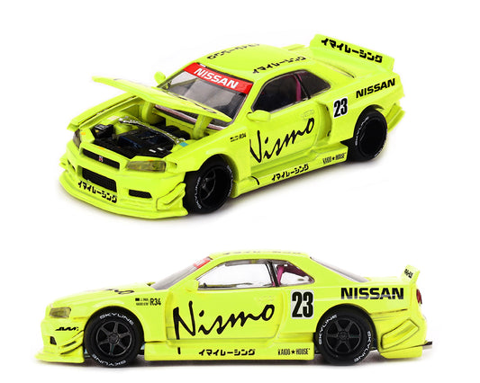 (Preorder) Kaido House x Mini GT Nissan Skyline GT-R (R34) Kaido Works V4 – Yellow