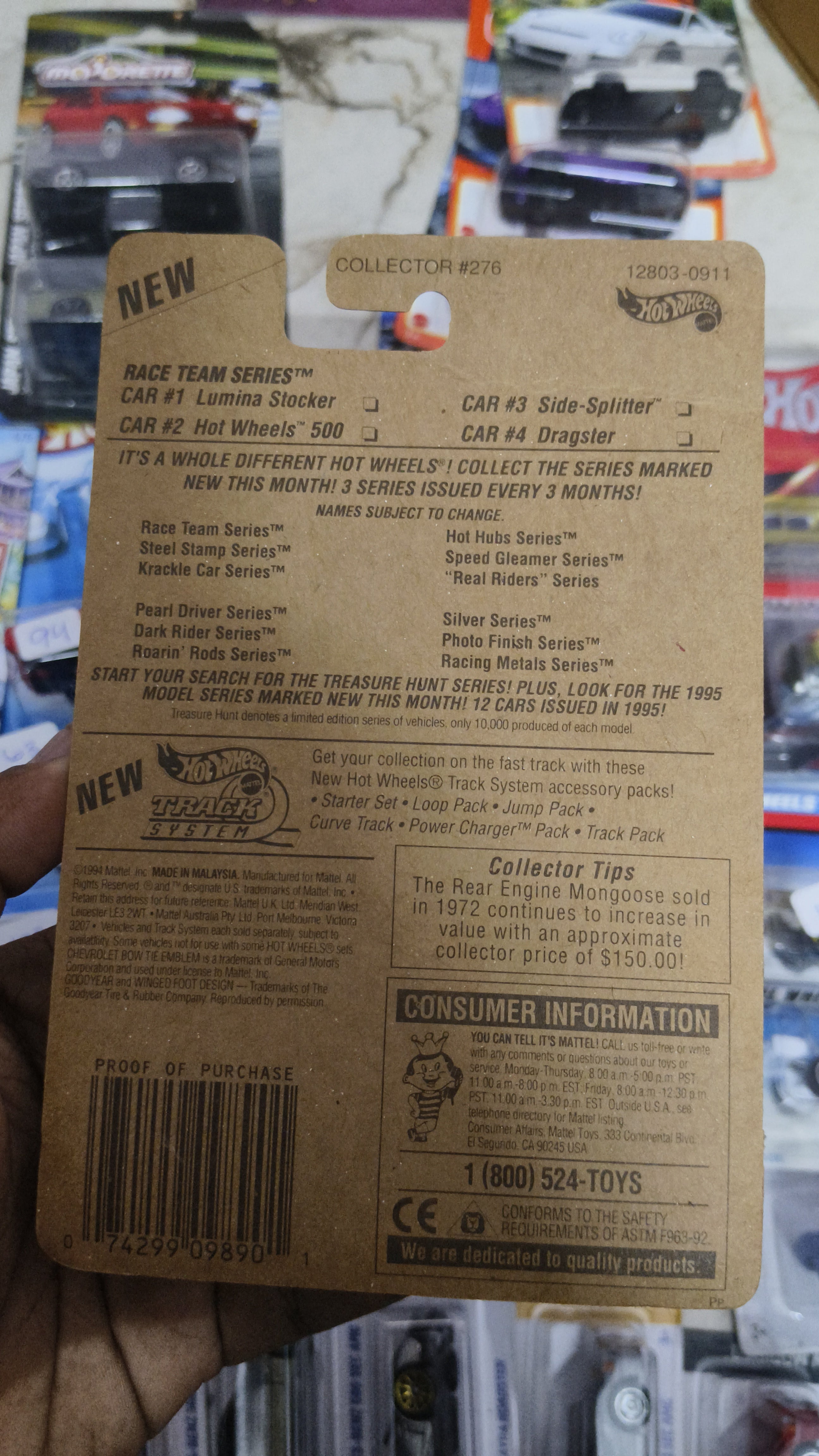 Hot Wheels 500 (1994 Year Card) Harla Hotwheels Diecast