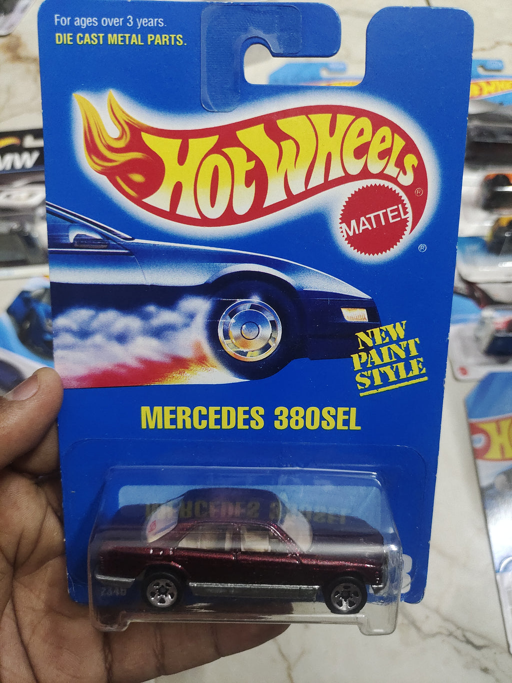Hot Wheels Mercedes 380 SEL (USA Imported / 1991 Card) - Harla Hotwheels Diecast 