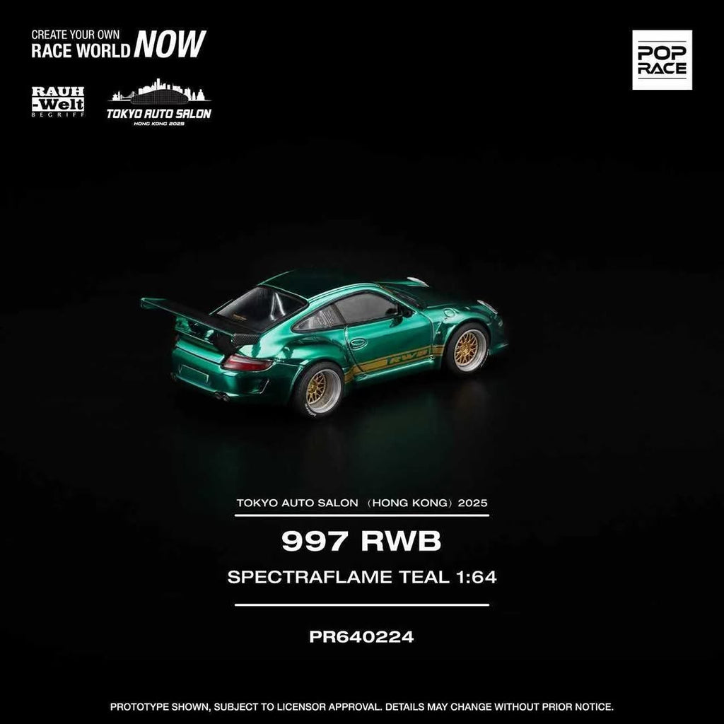 Pop Race Porsche 997 RWB Tokyo Auto salon (Pre-order) Mrp : 2999 - Harla Hotwheels Diecast 