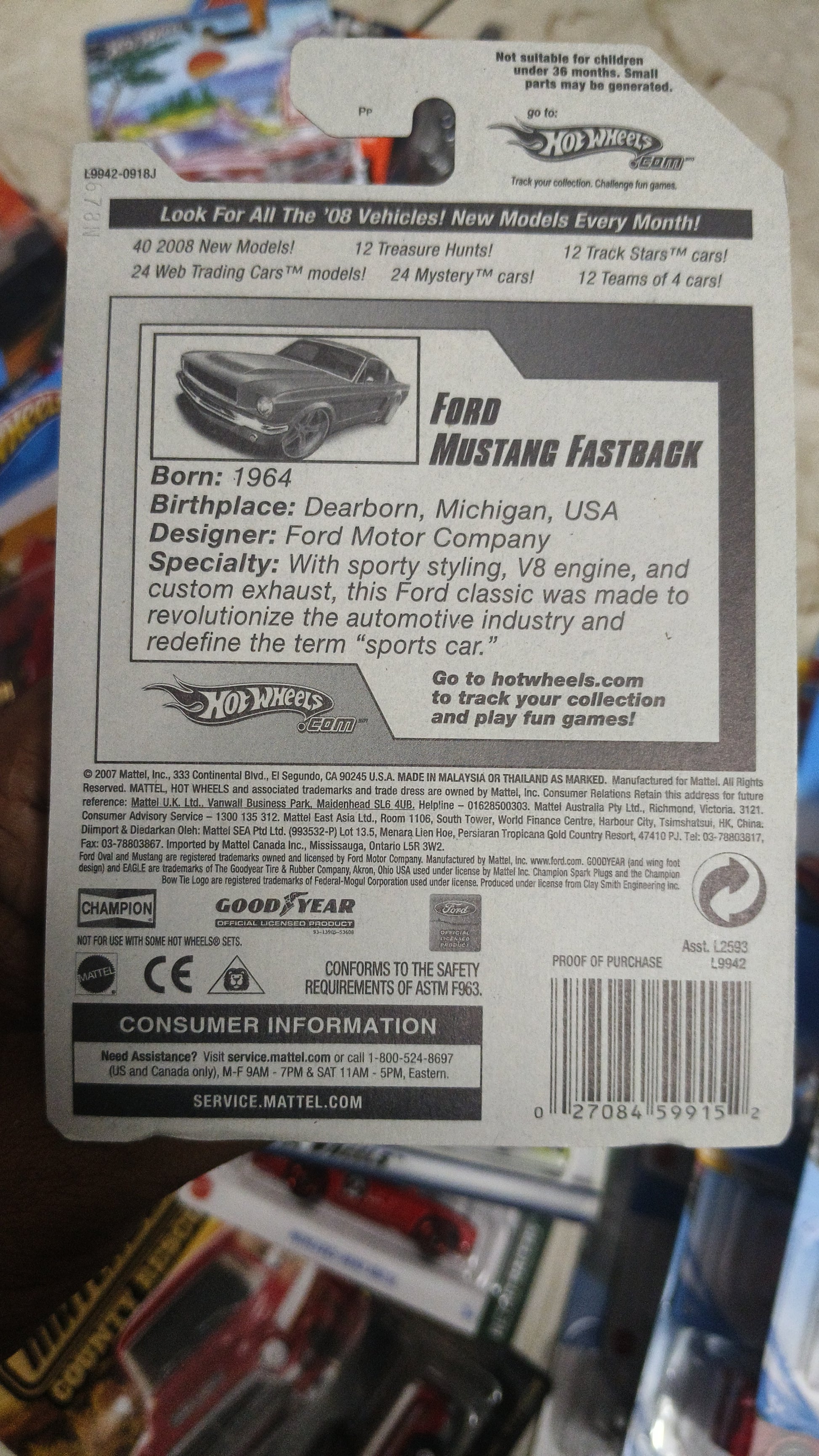 Hot Wheels Ford Mustang Fastback - Harla Hotwheels Diecast 