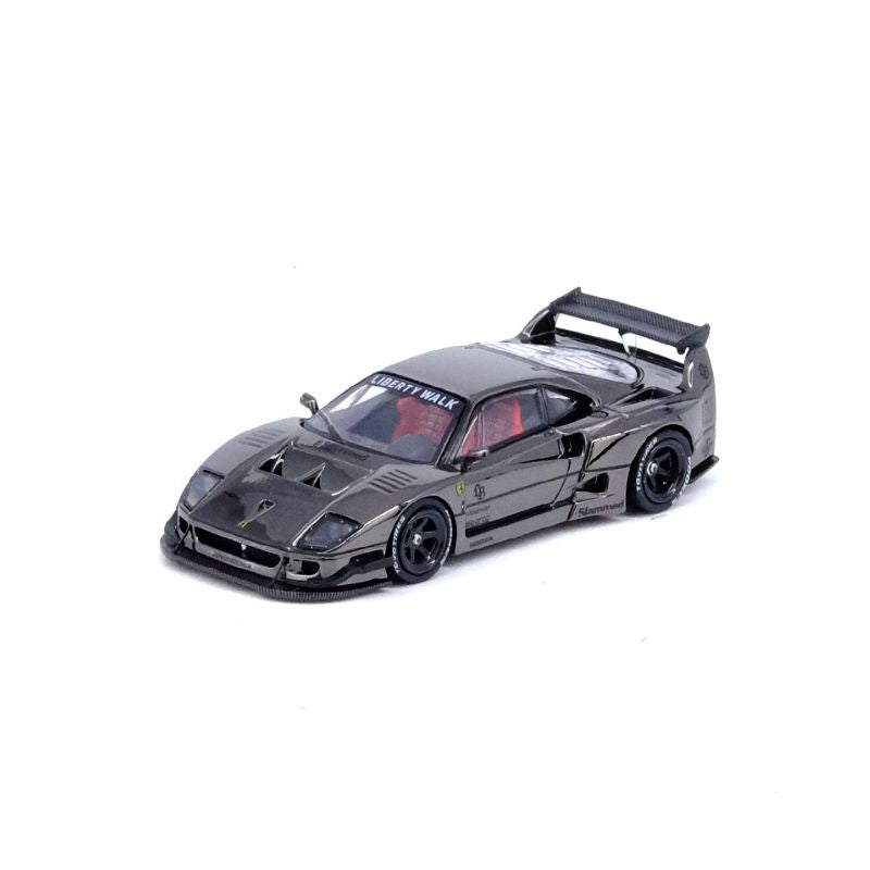 Inno64 1/64 Liberty Walk F40 Chrome Black (Pre-order) - Harla Hotwheels Diecast 