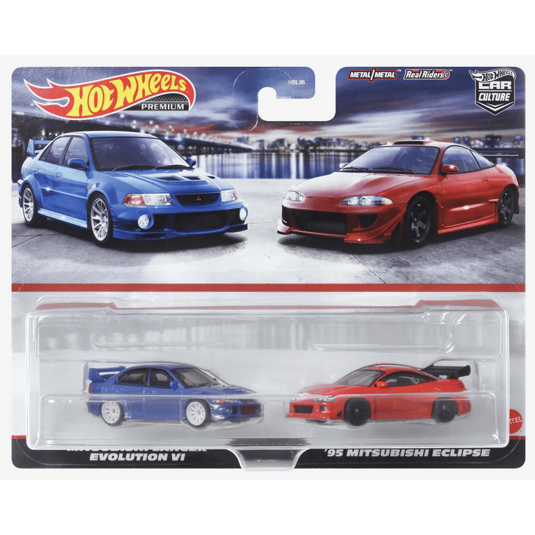 Hot Wheels Premium Car Culture 2 Pack / Mitsubishi Lancer Evolution VI & '95 Mitsubishi Eclipse (2023) Hotwheels