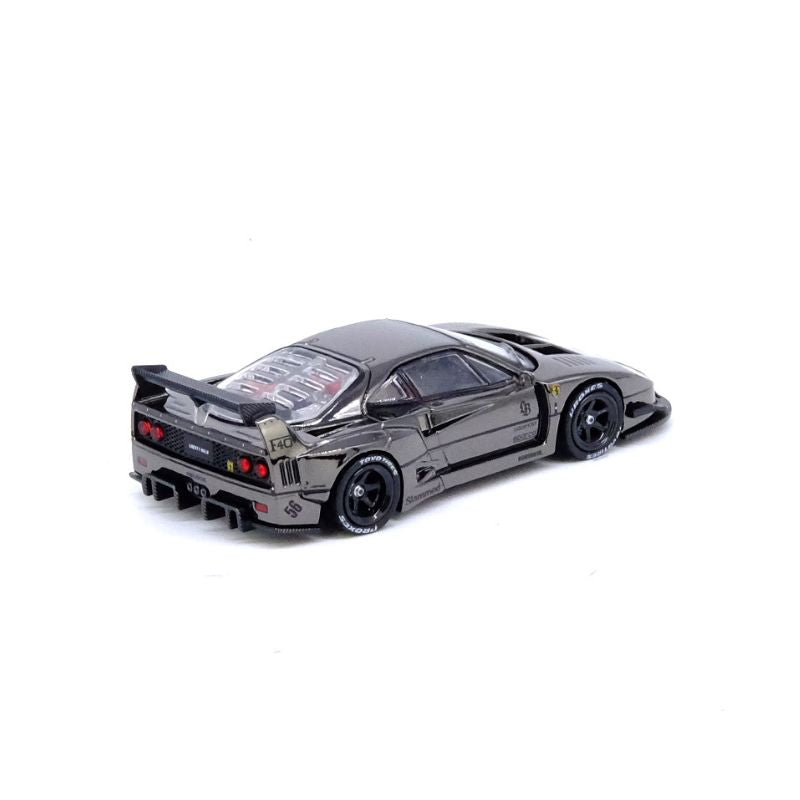 Inno64 1/64 Liberty Walk F40 Chrome Black (Pre-order) - Harla Hotwheels Diecast 