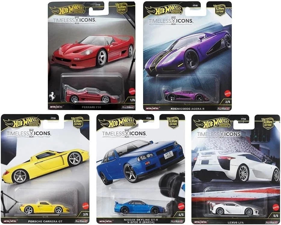 Hot Wheels Timeless Icon set of 5 Pre-order (USA Cards) - Harla Hotwheels Diecast 