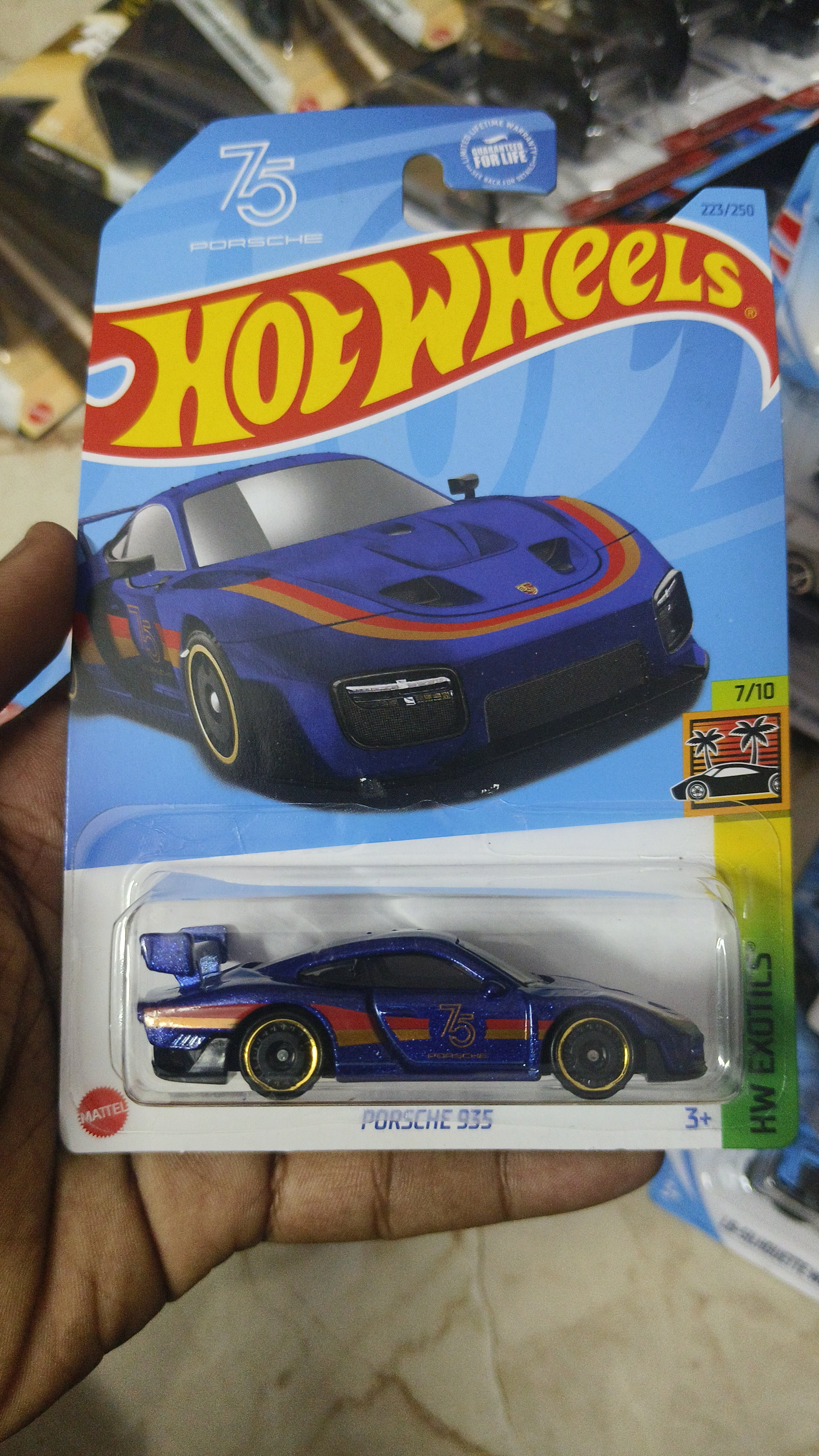 Porsche 935 HW Exotics Garunteed for Life USA Card - Harla Hotwheels Diecast 