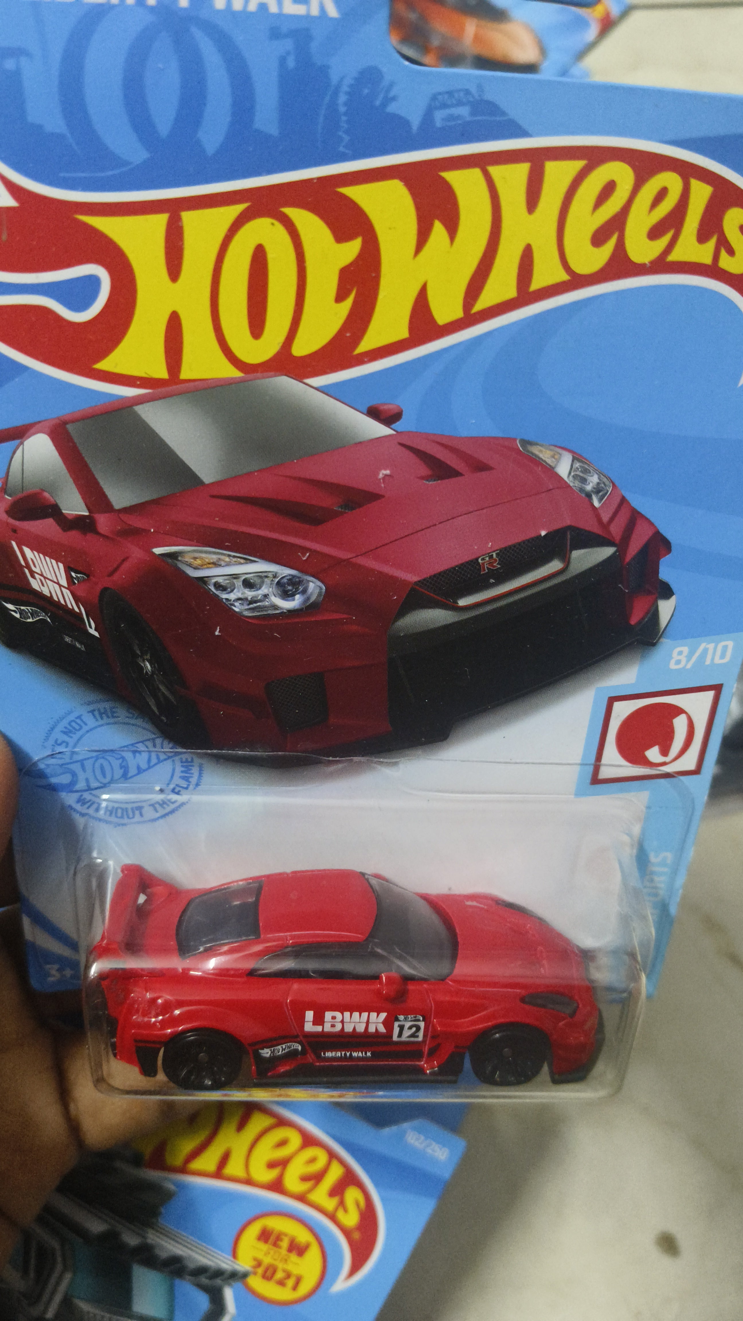 Hot wheels 2021 LB Silhouette Works GT Nissan 35GT-RR Ver 2 Liberty walk Red (US CARD) - Harla Hotwheels Diecast 