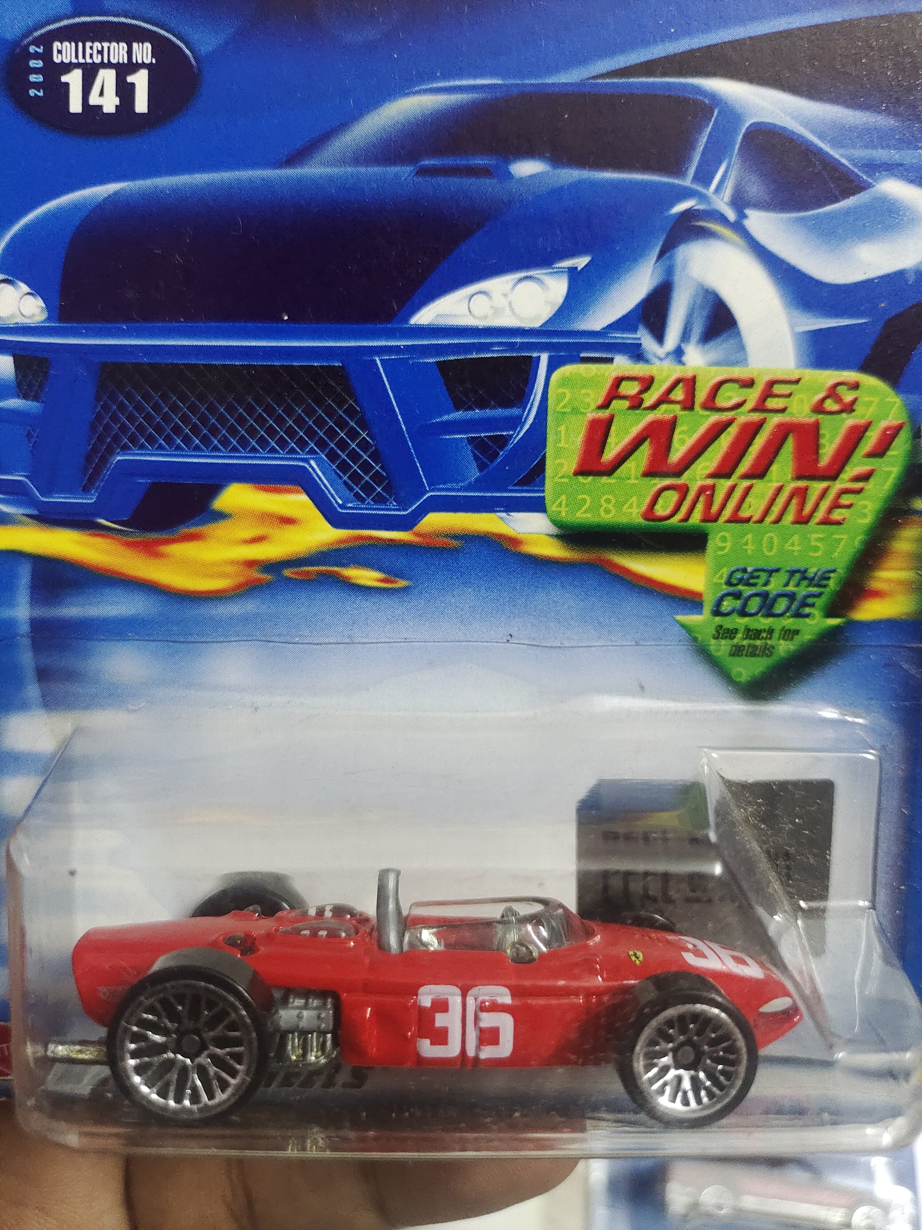 Hot Wheels Ferrari 156 2001 Year Card - Harla Hotwheels Diecast 