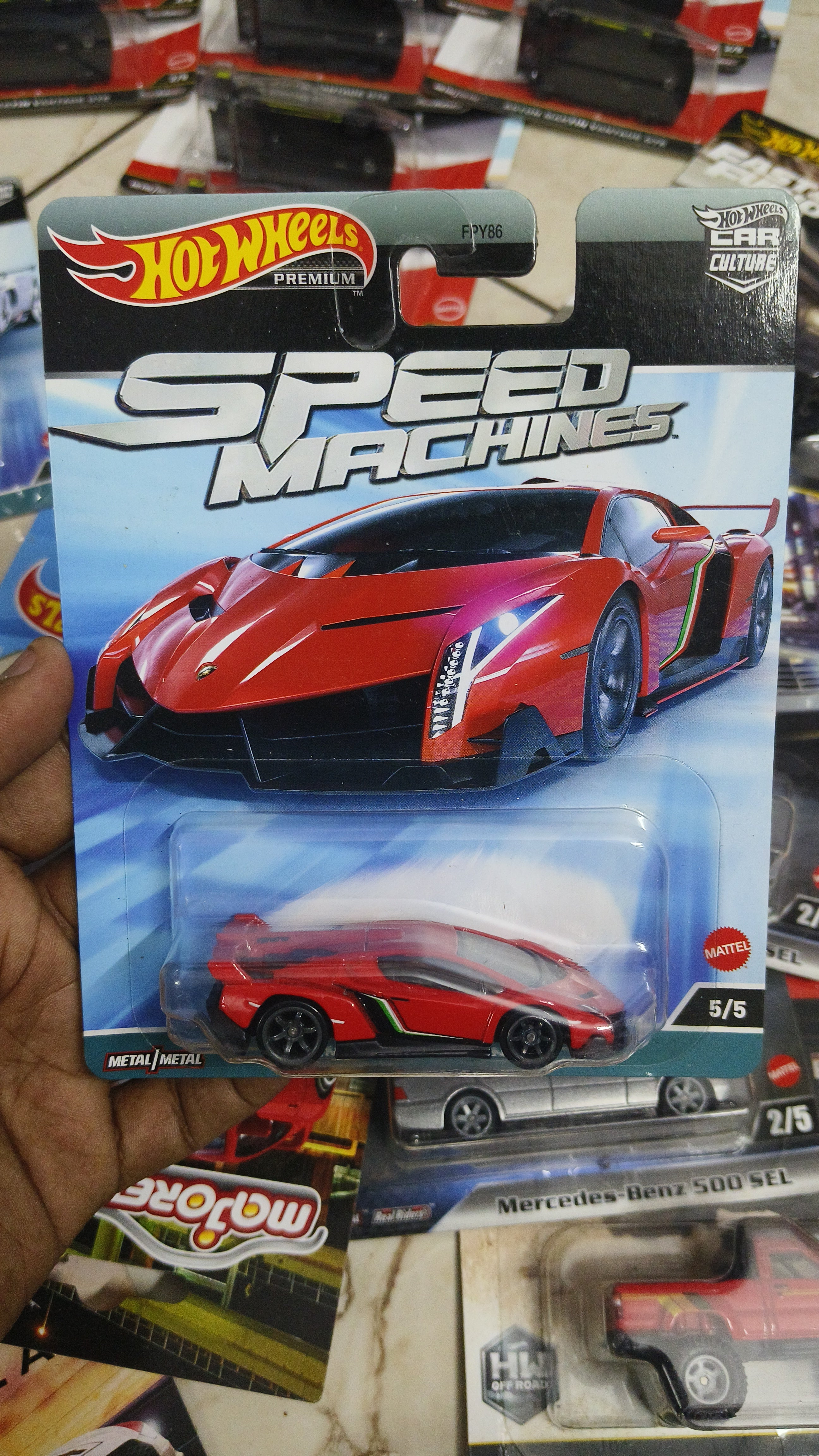 Hot Wheels Speed Machines Lamborghini Veneno (Imported cards) - Harla Hotwheels Diecast 