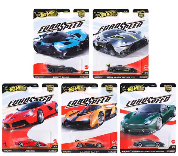 Hot Wheels Euro Speed Set of 5(US Imported) - Harla Hotwheels Diecast 