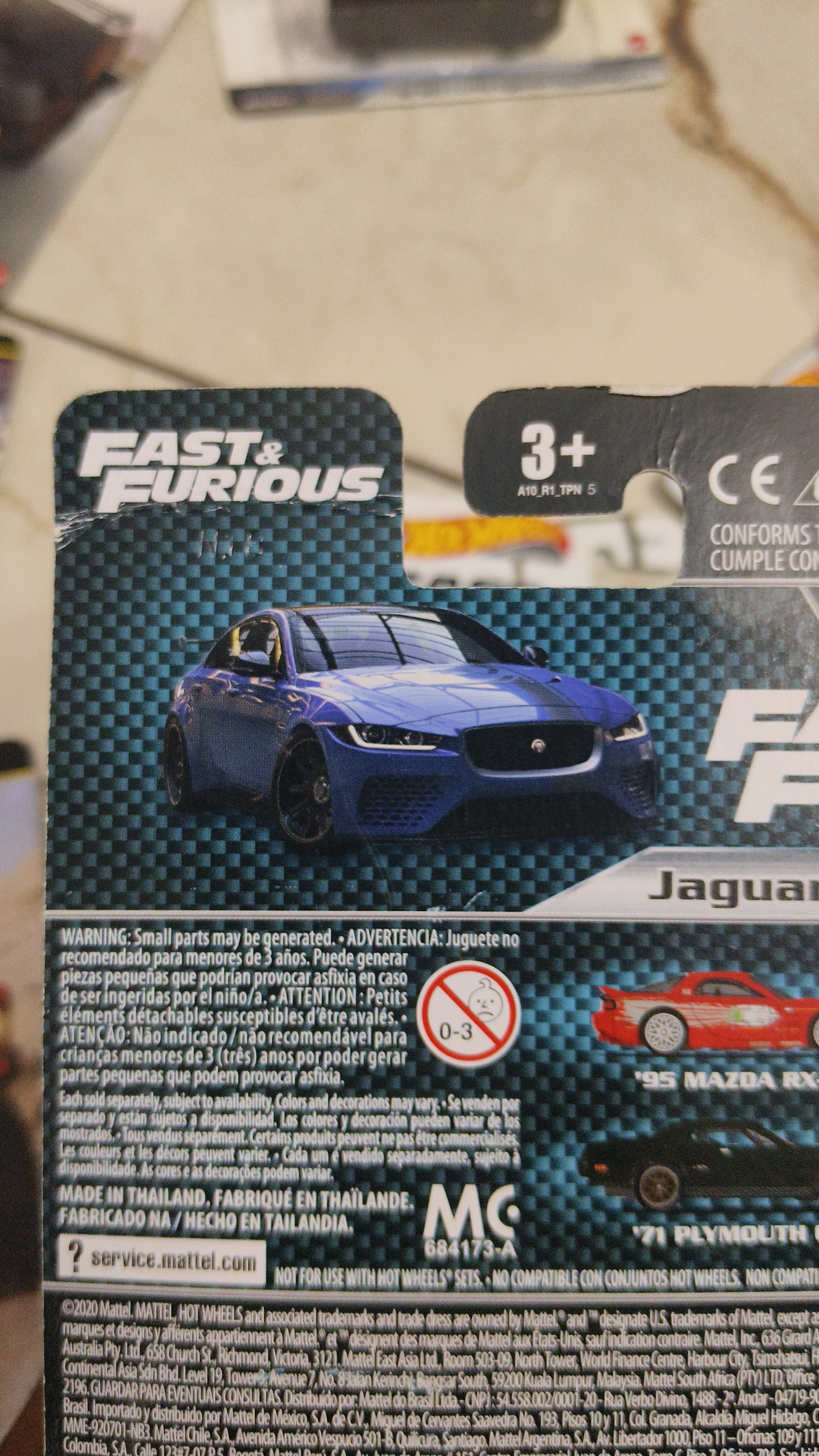 Fast & Furious Hot Wheels Jaguar XE SV Project 8 (Imported Creased card check pics) - Harla Hotwheels Diecast 