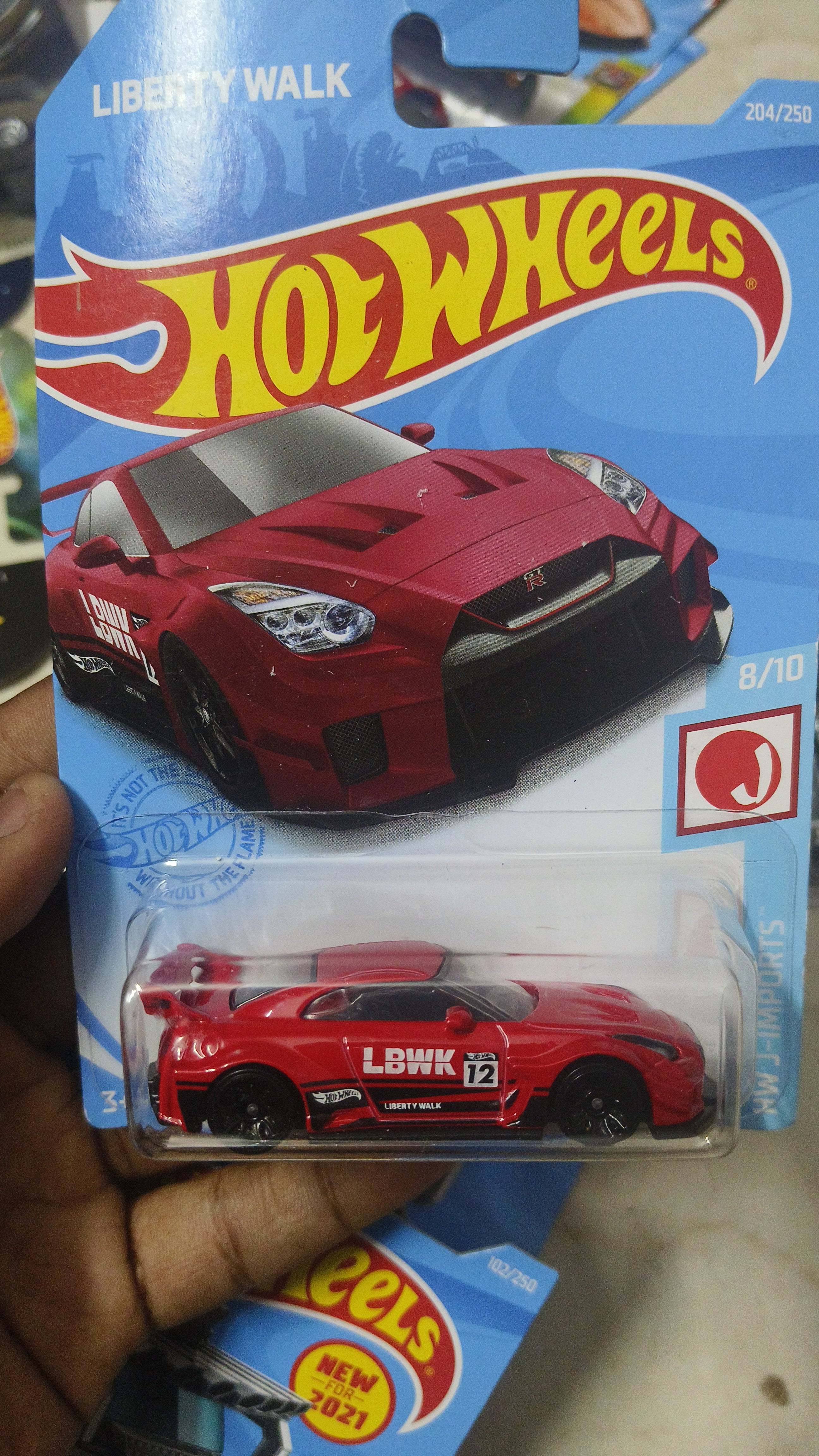 Hot wheels 2021 LB Silhouette Works GT Nissan 35GT-RR Ver 2 Liberty walk Red (US CARD) - Harla Hotwheels Diecast 