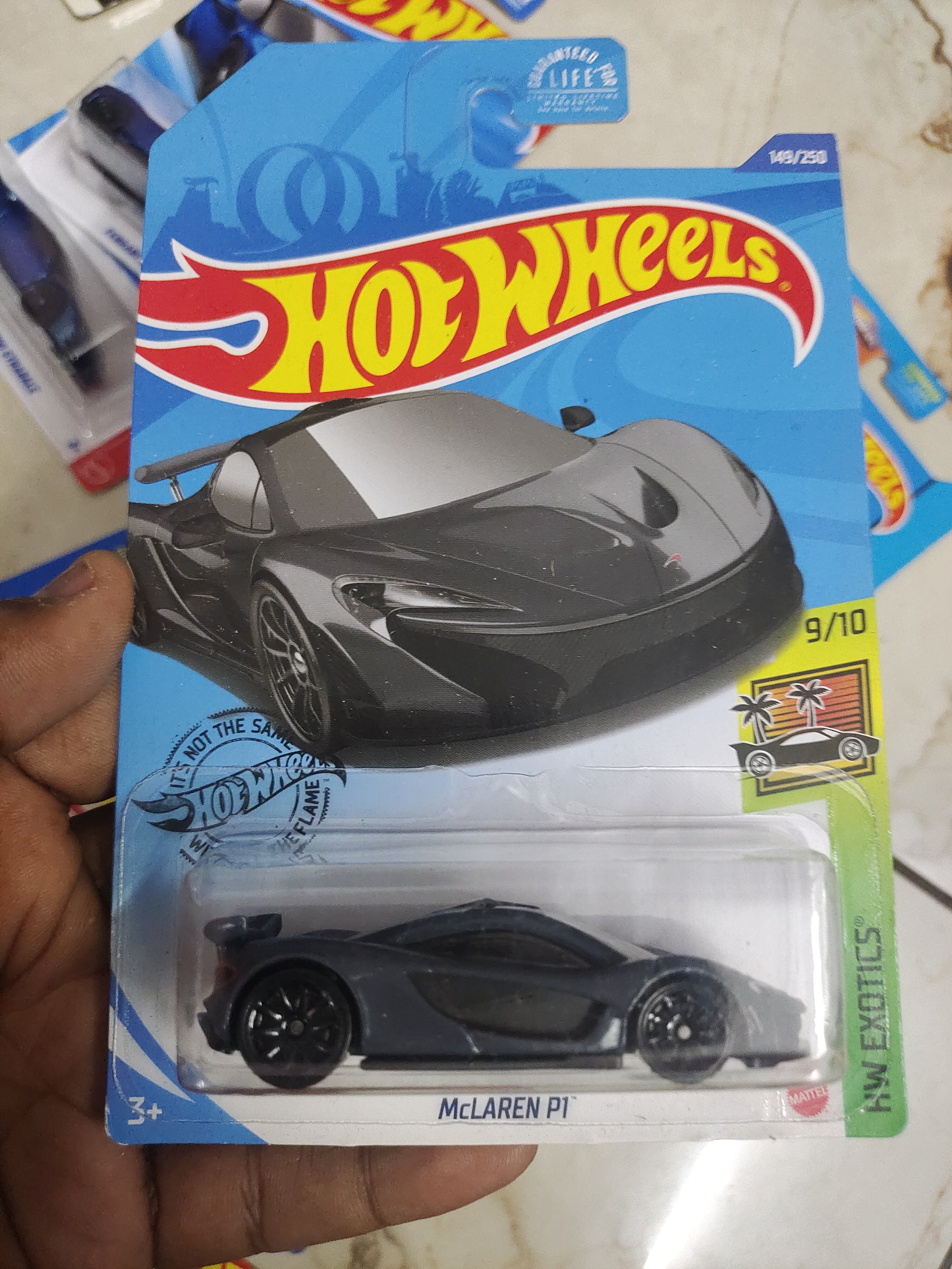 Hot Wheels McLaren P1 - Grey (US Imported) 2017 Year Card - Harla Hotwheels Diecast 
