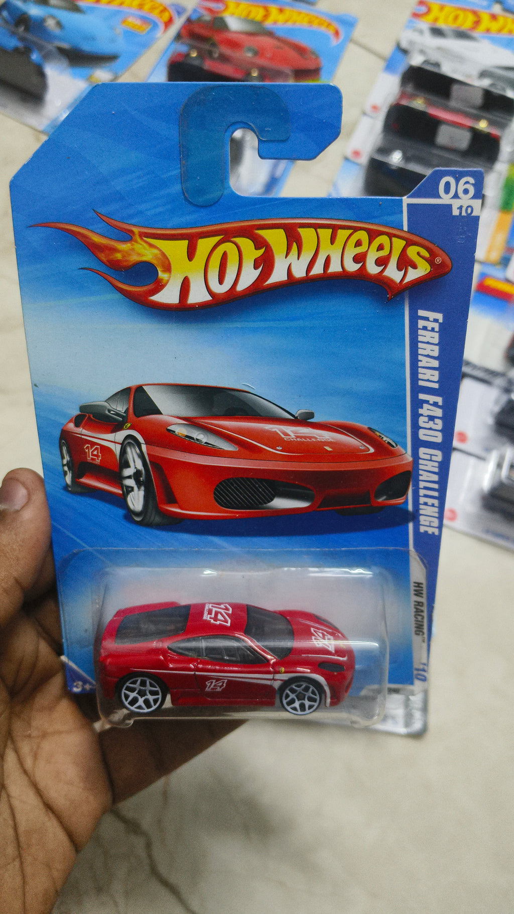 Hot Wheels Ferrari Ferrari F430 Challenge HW Racing  USA IMPORTS (2009 Year card) - Harla Hotwheels Diecast 