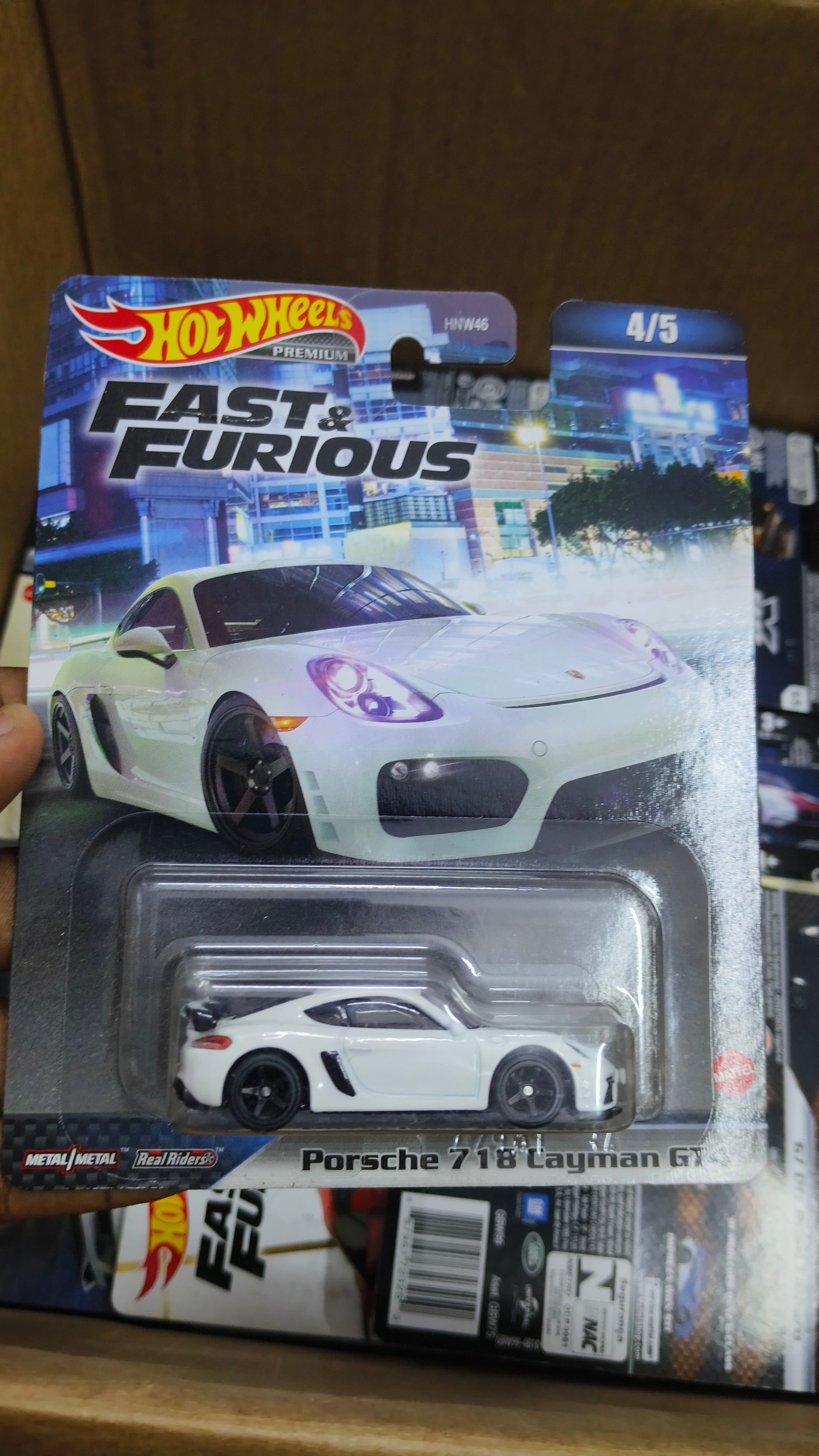 Fast and Furious Porsche 718 Cayman GT4 (Imported Card) - Harla Hotwheels Diecast 