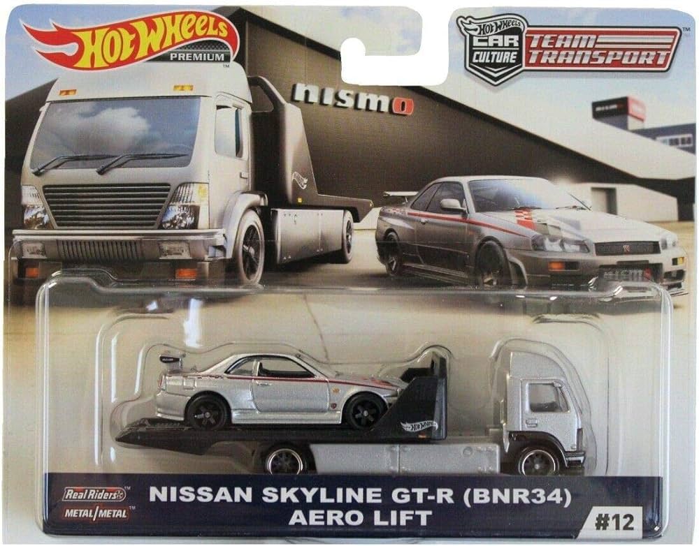 Hot Wheels Nissan Skyline GT-R (BNR34) Team Transport/USA imported/Pre-order Nismo Series - Harla Hotwheels Diecast 