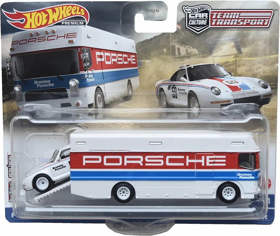 Hotwheels Team Transport Porsche 959(1986)Euro Hauler Imported 1:64 - Harla Hotwheels Diecast 