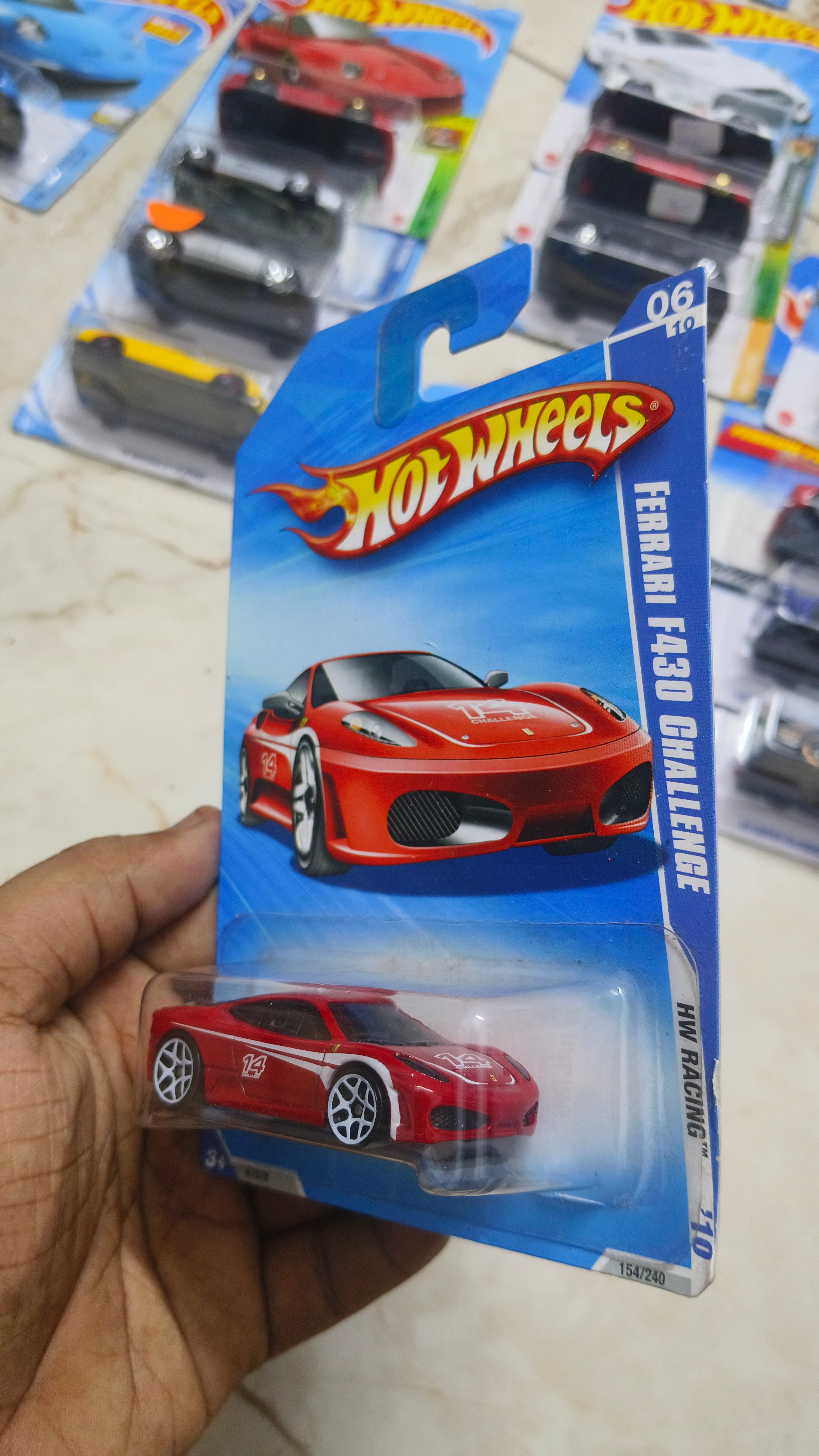 Hot Wheels Ferrari Ferrari F430 Challenge HW Racing  USA IMPORTS (2009 Year card) - Harla Hotwheels Diecast 